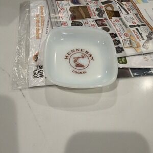 Vintage Hennessy Cognac Ashtray Made In France Opalex White Rare EUC
